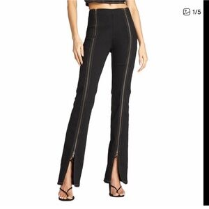 I.AM.GIA Black Zip-Front Flare Pants